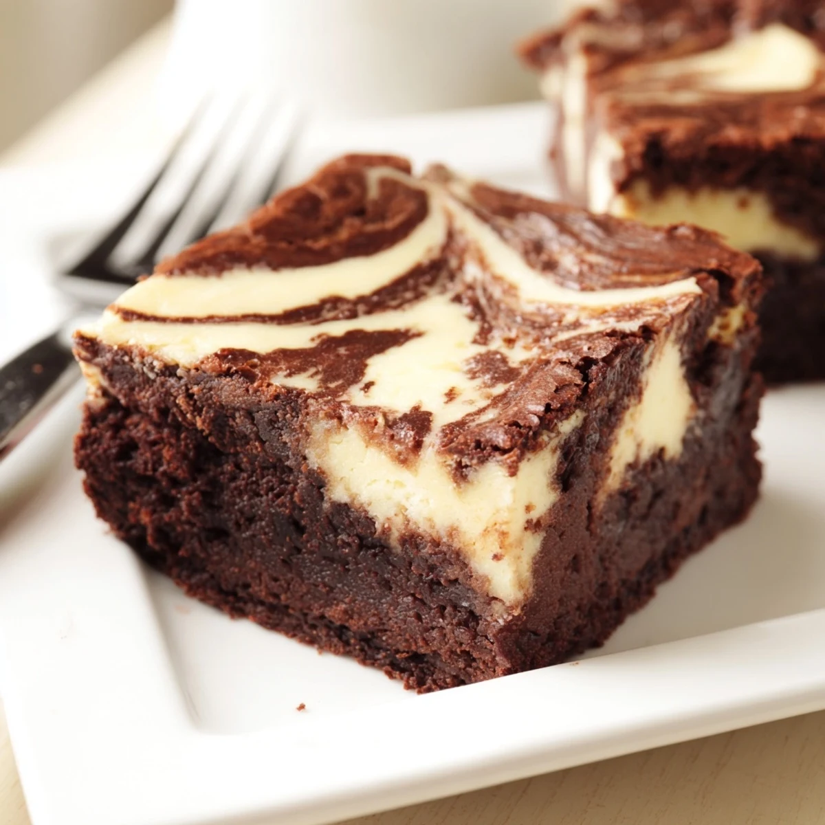 These homemade Cheesecake Brownies, with their rich chocolate and creamy swirl, look incredibly tempting.