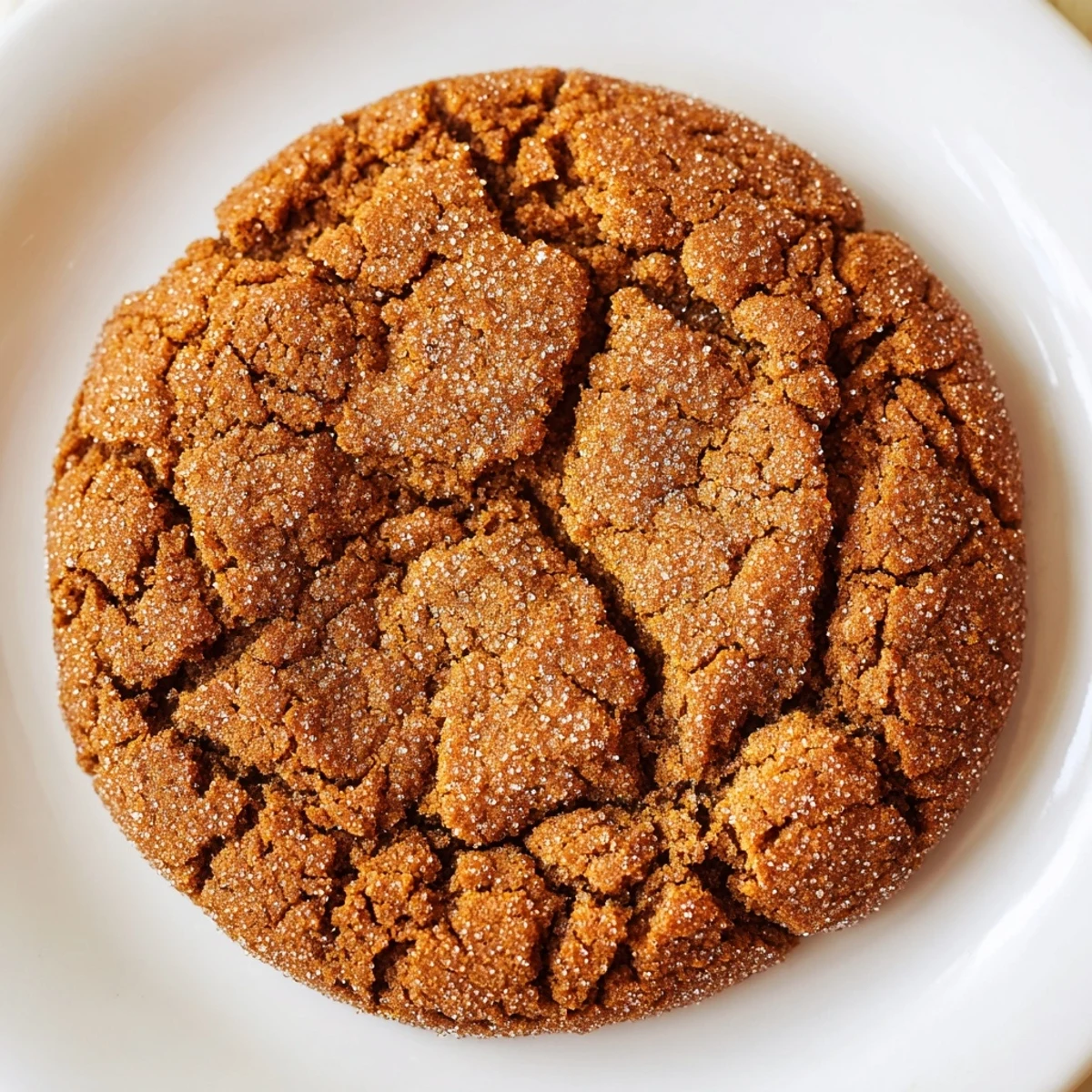 Golden brown Molasses Cookies, still warm from the oven, glistening with sugar crystals.