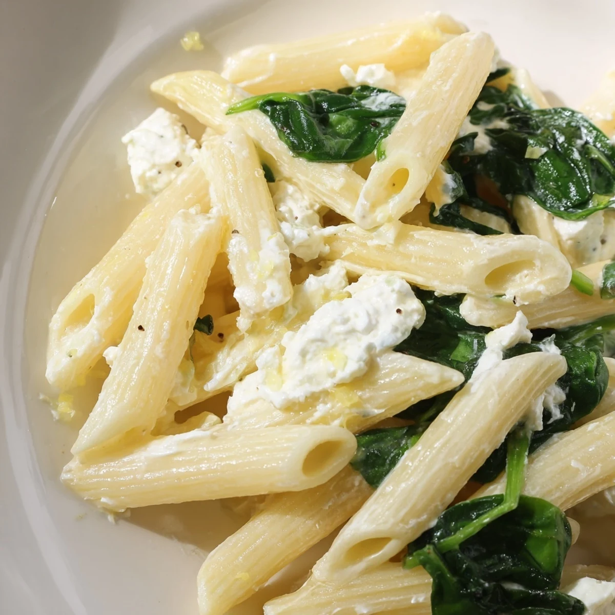 Creamy Feta Spinach Pasta