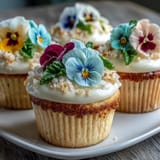 Spring Cupcakes Edible Flowers
