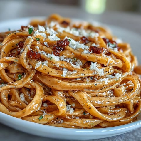 Truffle-infused egg pasta with butter and Parmesan, showcasing golden strands glistening with truffle oil and freshly grated cheese.