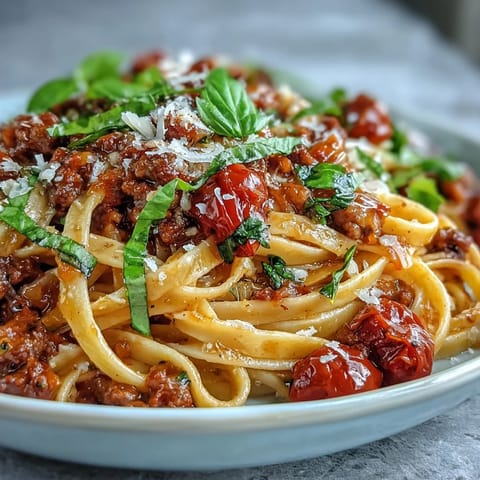 Italian Drunken Noodles with Sausage