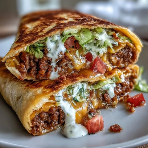 Keto Taco Bell Copycat Crunchwrap with seasoned beef, melty cheese, and crisp lettuce wrapped in a golden keto tortilla.