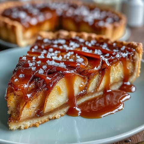 Salted Caramel Apple Tart
