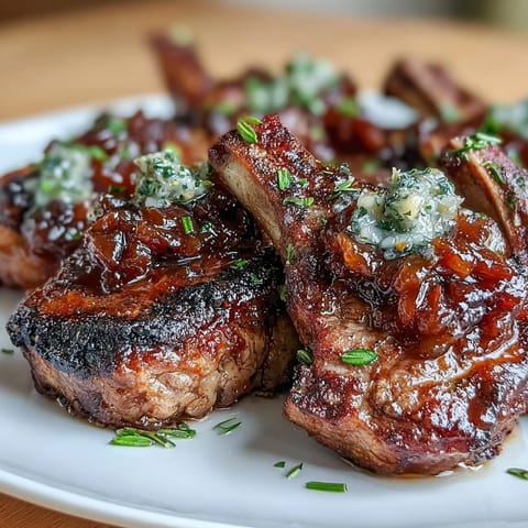 Onion-Jam Glazed Lamb Chops #163