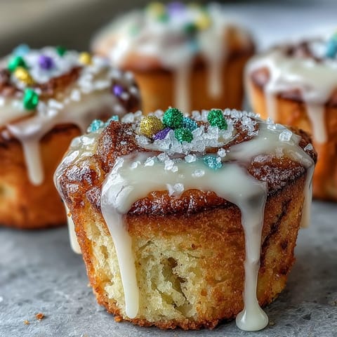 Mini King Cake Cupcakes