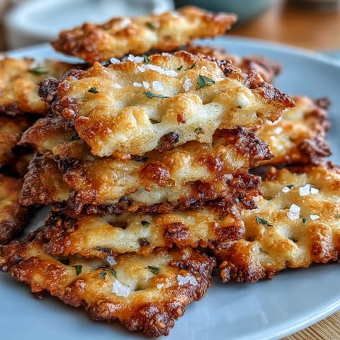 Garlic Parmesan Sourdough Crackers