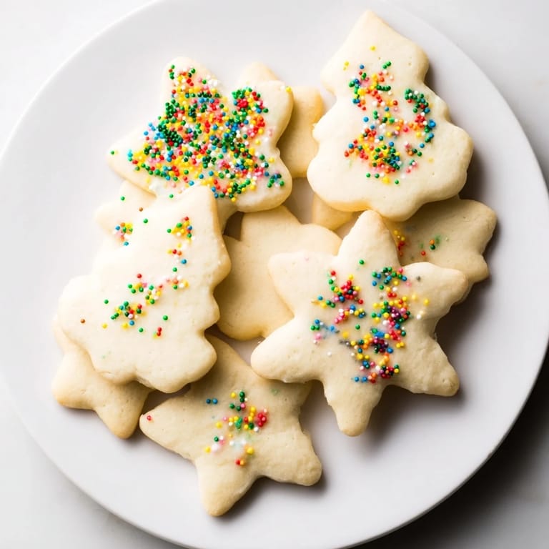 Close-up of a decorated sugar cookie, showing intricate icing details and festive shapes.