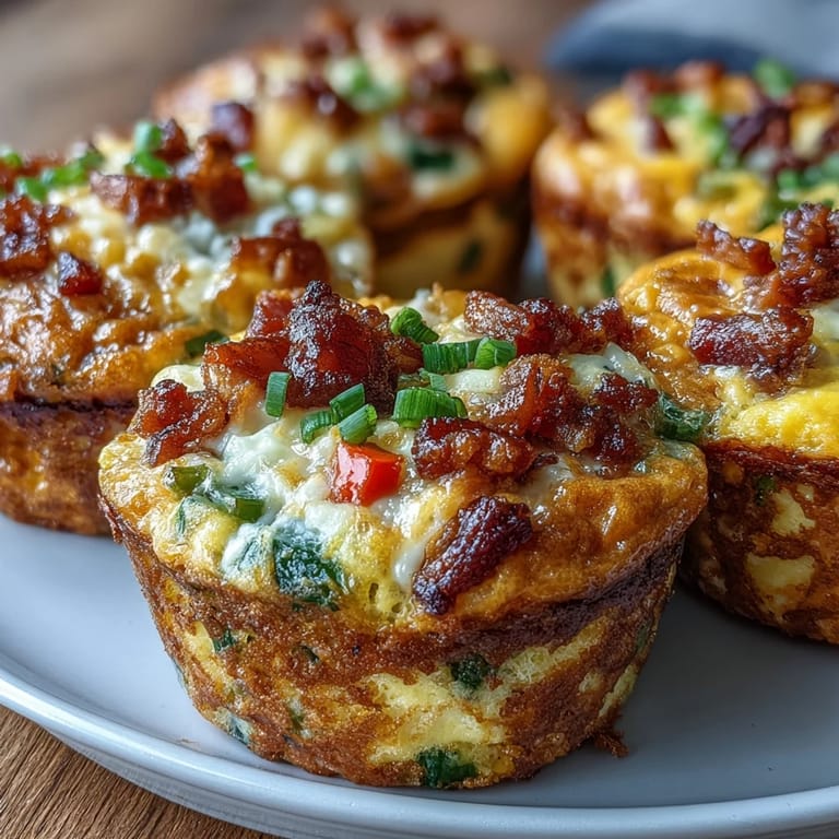 Easy homemade Breakfast Egg Muffins with fluffy egg texture and cheddar cheese, ready to eat for a quick gluten-free breakfast.