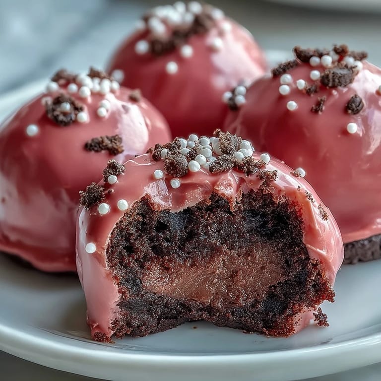 Oreo Truffle Balls arranged on a parchment-lined tray with pink candy melts and sprinkles, ready for dipping and serving.