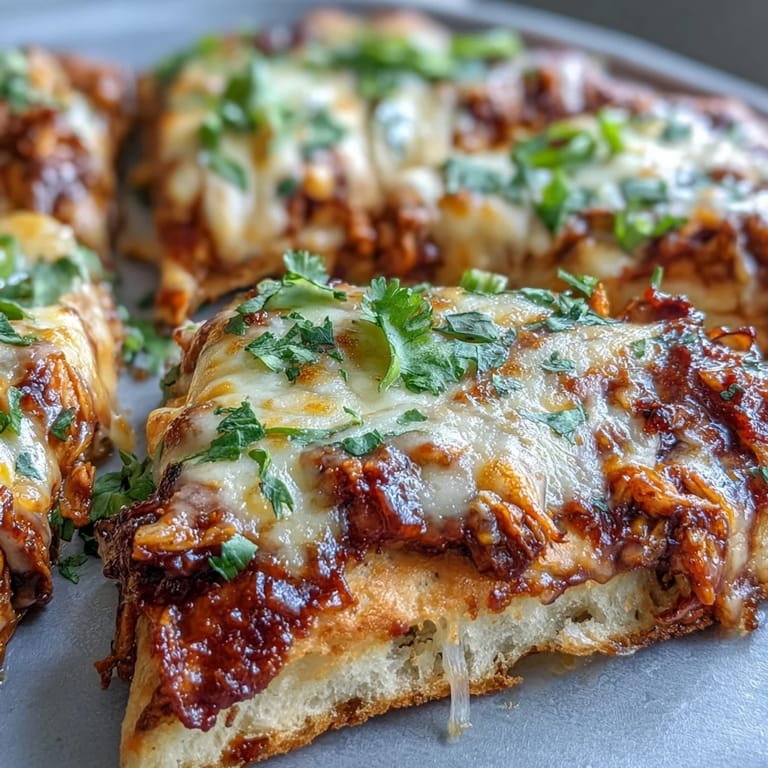 Cheesy Garlic Naan Chicken Enchilada Pizzas fresh from the oven, featuring tender chicken and vibrant cilantro garnish for a flavorful weeknight dinner.