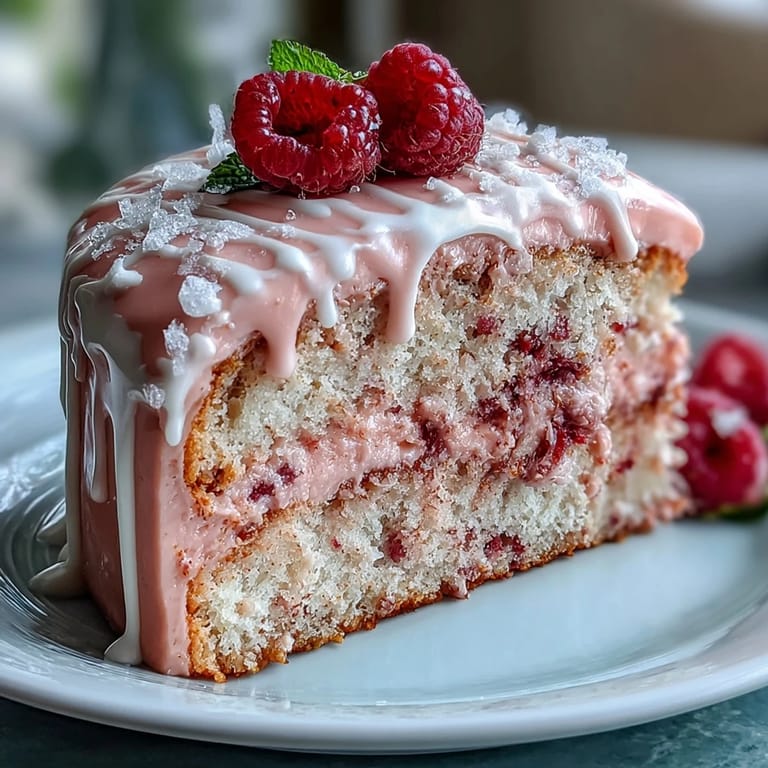 Deliciously moist rosé velvet cake, boasting a luxurious gold drip and tender crumb.